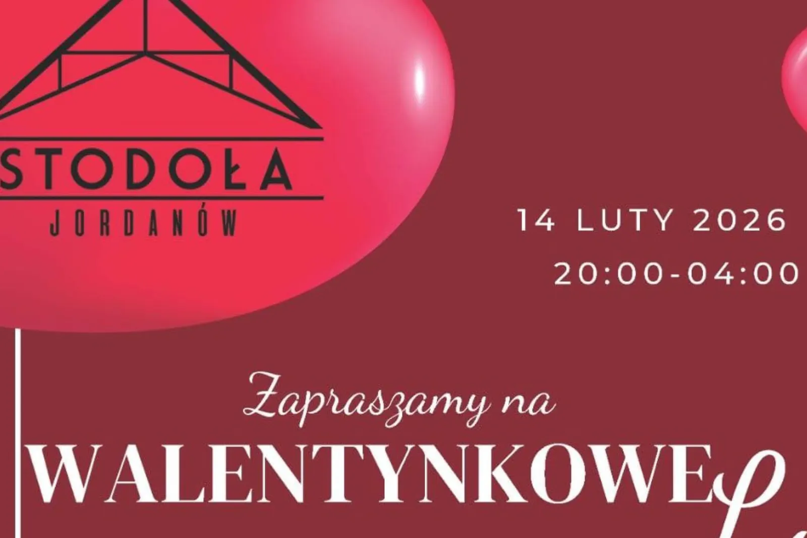 Walentynkowy wieczór w Stodole Jordanów